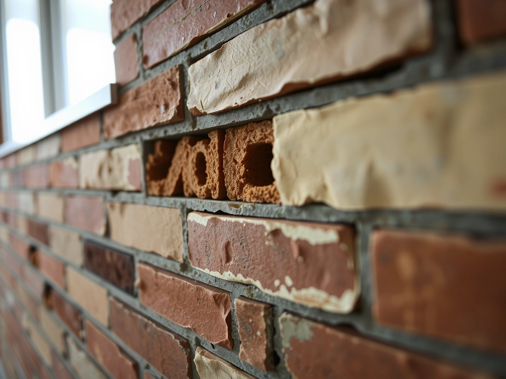 Detail zdiva a izolace na stavbě