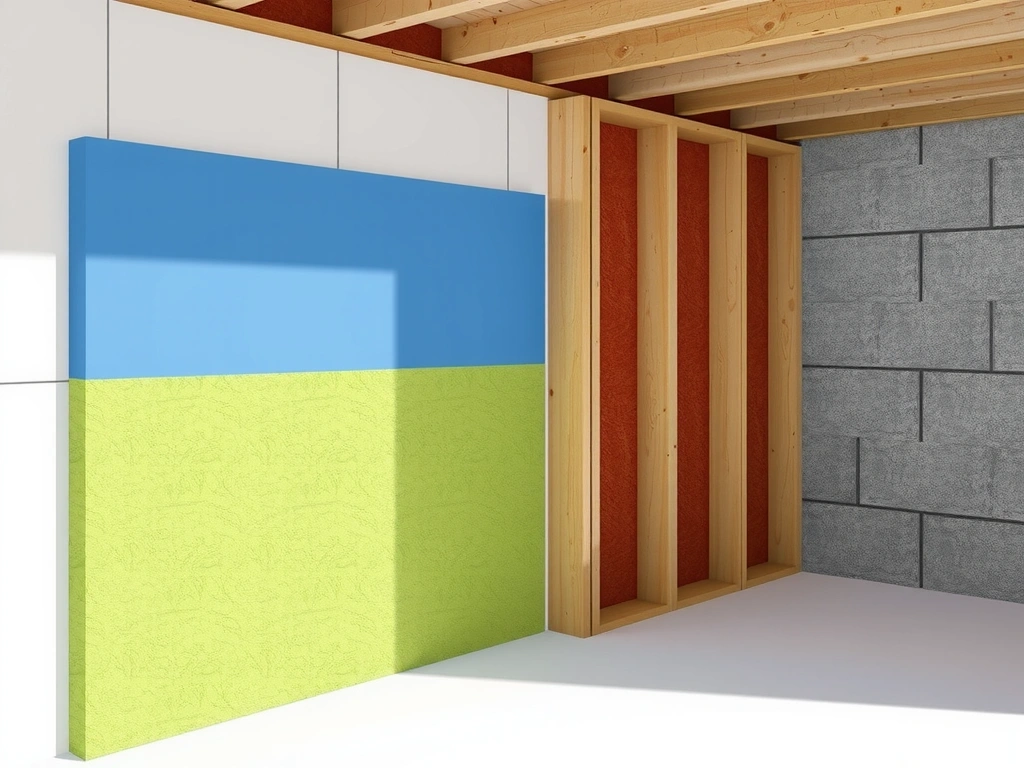 Schéma řezu izolací